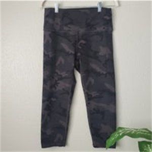 Active Black Camo Luxe Crop Leggings Athletic Womens 6/8